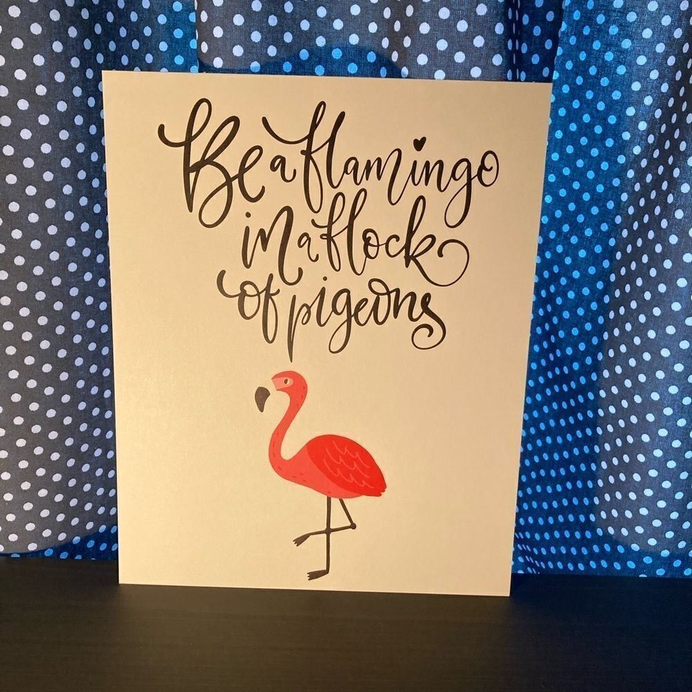 Flamingo Quote Print - Picture 3 of 3
